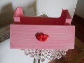 Porta batom(Rosa com branco)